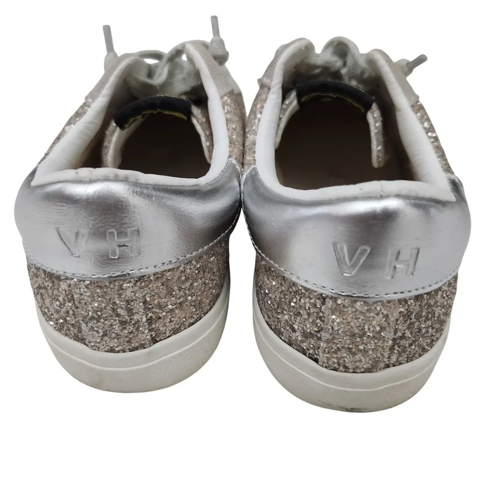 Vintage Havana Grande-8 Chunky Silver Multi Glitter Star Sneakers Womens 8